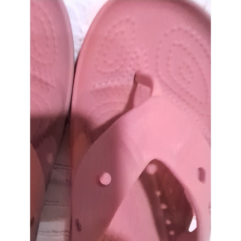 Crocs Baya Platform Flip Flop Thong Pink Rubber Women's 10 Excellent Condition - Picture 2 of 12